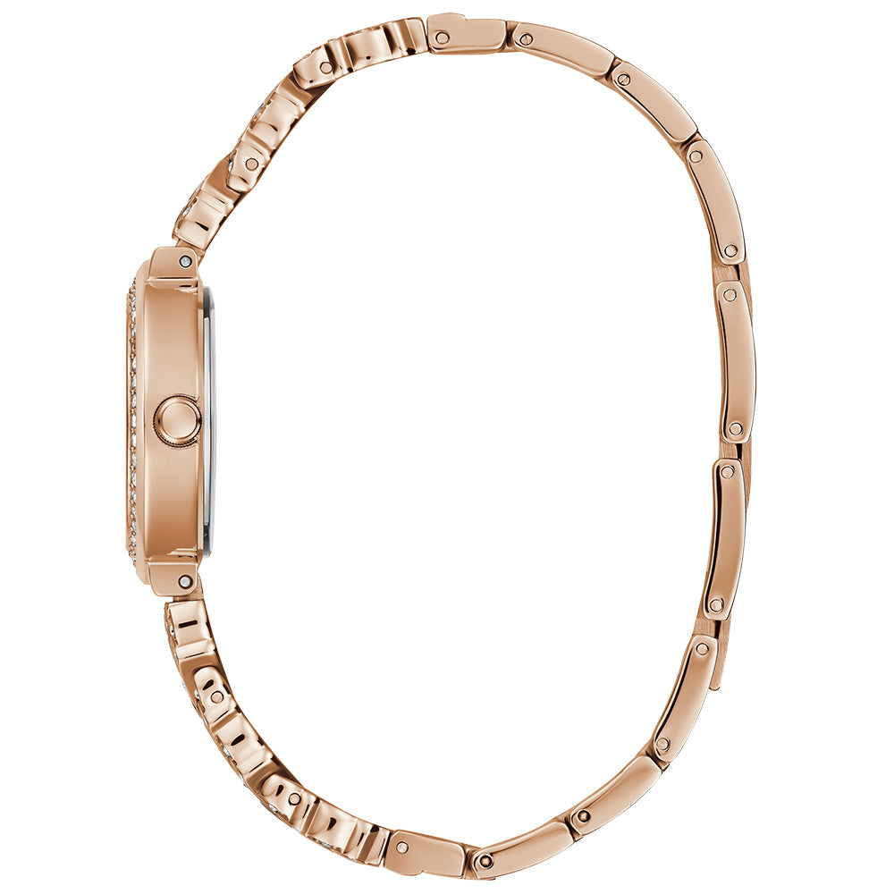  Shop Authentic Guess Crystal Clear Rose Gold Dial Rose Gold Steel Strap Watch for Women - GW0470L3 - Luxxuri