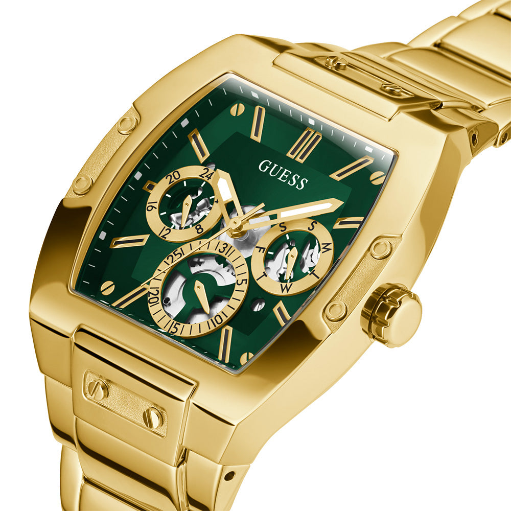  Shop Authentic Guess Phoenix Multi Function Green Dial Gold Steel Strap Watch for Men - GW0456G3 - Luxxuri