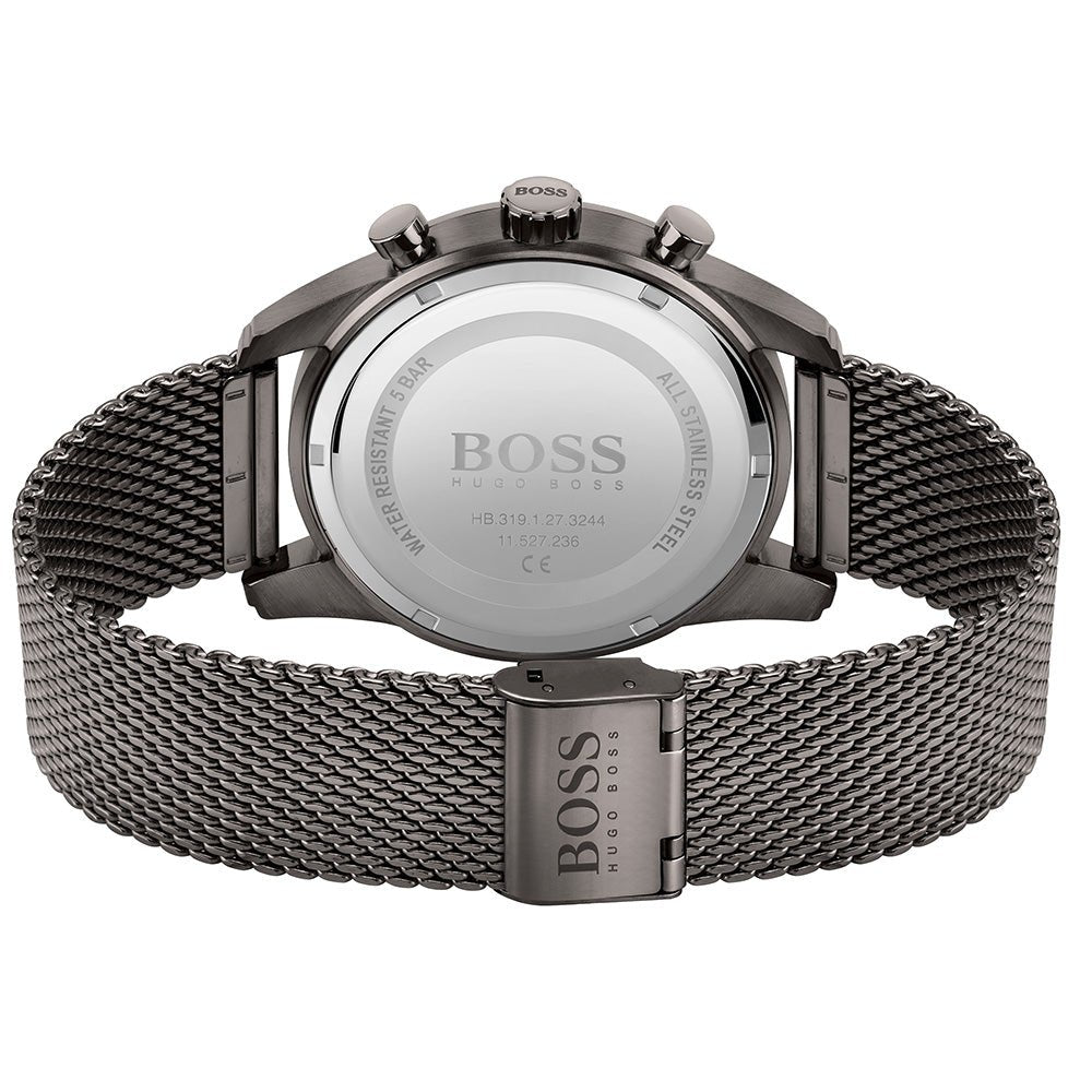  Shop Authentic Hugo Boss Skymaster Grey Dial Grey Mesh Bracelet Watch for Men - 1513837 - Luxxuri