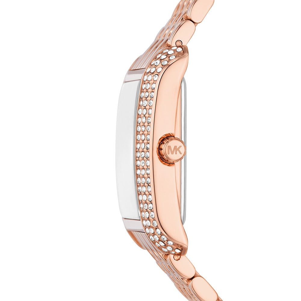  Shop Authentic Michael Kors Emery Three-Hand White Dial Rose Gold Steel Strap Watch for Women - MK4743 - Luxxuri