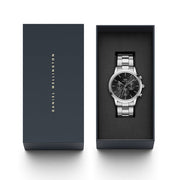  Shop Authentic Daniel Wellington Iconic Chronograph Link Black Dial Silver Steel Strap Watch For Men  - DW00100645 - Luxxuri