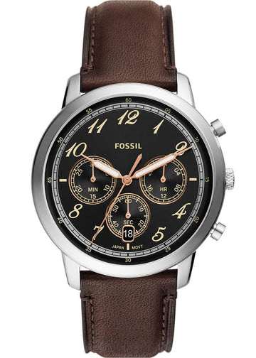  Shop Authentic Fossil Neutra Chronograph Black Dial Brown Leather Strap Watch for Men - FS6024 - Luxxuri