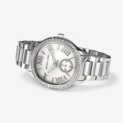  Shop Authentic Michael Kors Sage Three-Hand White Dial Silver Steel Strap Watch for Women - MK4807 - Luxxuri