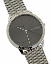  Shop Authentic Calvin Klein Minimal Black Dial Silver Mesh Bracelet Watch for Women - K3M22123 - Luxxuri