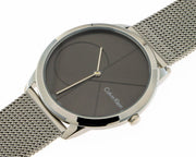  Shop Authentic Calvin Klein Minimal Black Dial Silver Mesh Bracelet Watch for Men - K3M21123 - Luxxuri