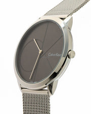  Shop Authentic Calvin Klein Minimal Black Dial Silver Mesh Bracelet Watch for Men - K3M21123 - Luxxuri