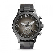  Shop Authentic Fossil Nate Chronograph Gunmetal Dial Grey Steel Strap Watch for Men - JR1437 - Luxxuri