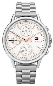  Shop Authentic Tommy Hilfiger Carly White Dial Silver Stainless Steel Strap Watch for Women - 1781787 - Luxxuri