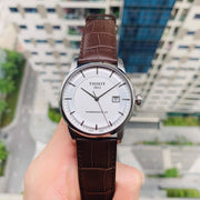  Shop Authentic Tissot Luxury Powermatic 80 Silver Dial Brown Leather Strap Watch For Men - T086.407.16.031.00 - Luxxuri