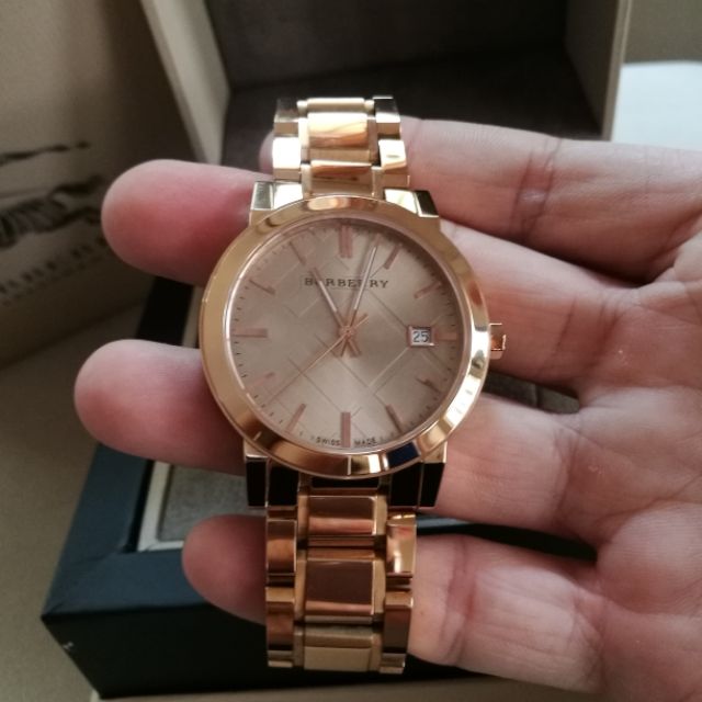  Shop Authentic Burberry The City Rose Gold Dial Rose Gold Steel Strap Watch for Women - BU9034 - Luxxuri