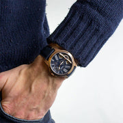  Shop Authentic Fossil Grant Twist Multifunction Blue Dial Blue Leather Strap Watch for Men - ME1162 - Luxxuri
