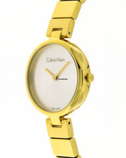  Shop Authentic Calvin Klein Authentic Silver Dial Gold Steel Strap Watch for Women - K8G23546 - Luxxuri