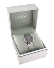  Shop Authentic Calvin Klein Minimal Black Dial Silver Mesh Bracelet Watch for Women - K3M22123 - Luxxuri