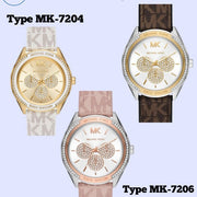  Shop Authentic Michael Kors Jessa Multifunction Silver Dial Brown Leather Strap Watch For Women - MK7205 - Luxxuri
