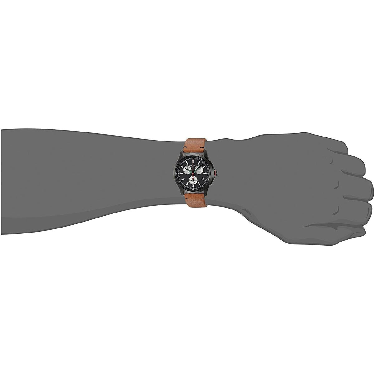  Shop Authentic Gucci G-Timeless Chronograph Black Dial Brown Leather Strap Watch For Men - YA126271 - Luxxuri