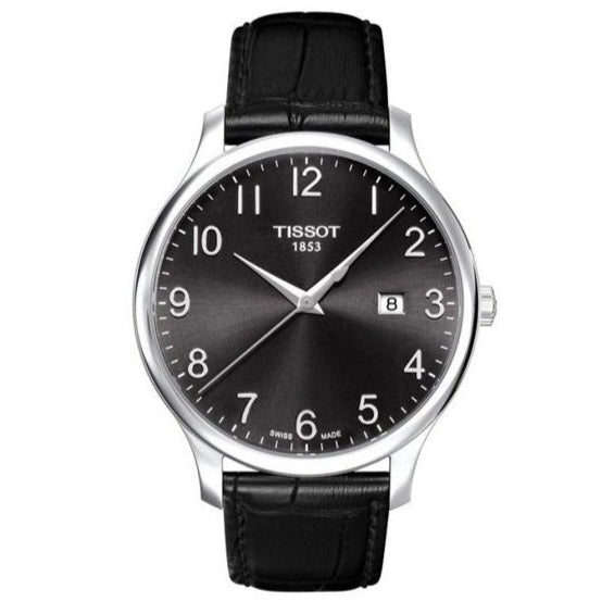  Shop Authentic Tissot T Classic Tradition Black Dial Black Leather Strap Watch For Men - T063.610.16.052.00 - Luxxuri