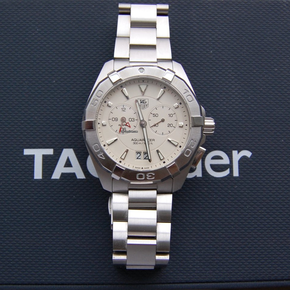  Shop Authentic Tag Heuer Aquaracer White Dial Watch for Men - WAY111Y.BA0928 - Luxxuri