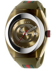  Shop Authentic Gucci Sync XXL Quartz Brown Dial Brown Leather Strap Watch For Men - YA137106 - Luxxuri