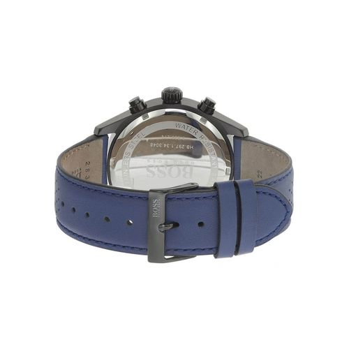  Shop Authentic Hugo Boss Grand Prix Chronograph Black Dial Blue Leather Strap Watch for Men - 1513563 - Luxxuri