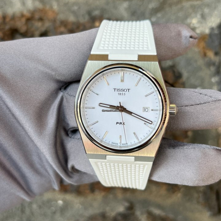  Shop Authentic Tissot PRX 40 White Dial White Rubber Strap Watch For Men -  T137.410.17.011.00 - Luxxuri