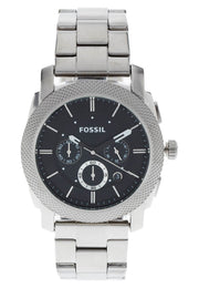 Shop Authentic Fossil Machine Chronograph Black Dial Silver Steel Strap Watch for Men - FS4776 - Luxxuri
