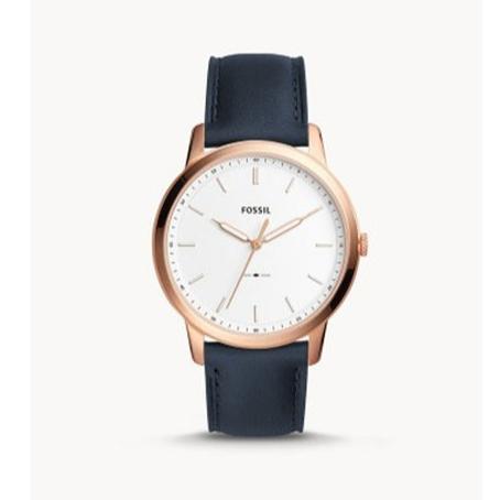  Shop Authentic Fossil The Minimalist Slim White Dial Blue Leather Strap Watch for Men - FS5371 - Luxxuri