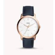  Shop Authentic Fossil The Minimalist Slim White Dial Blue Leather Strap Watch for Men - FS5371 - Luxxuri