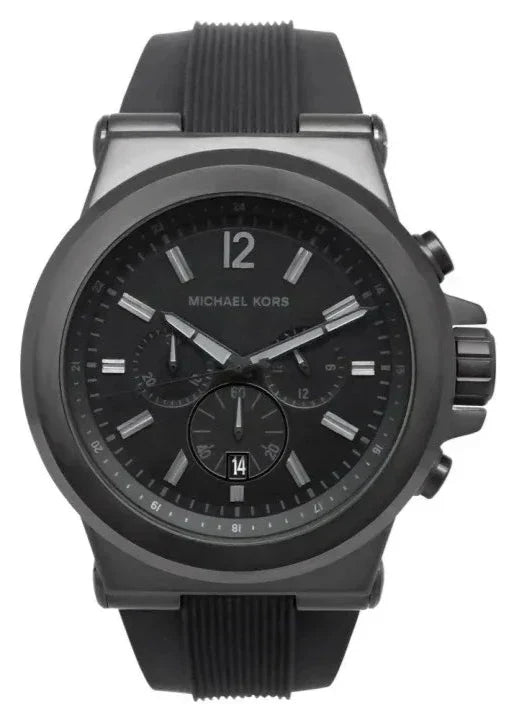  Shop Authentic Michael Kors Dylan Black Dial Black Rubber Strap Watch for Men - MK8152 - Luxxuri