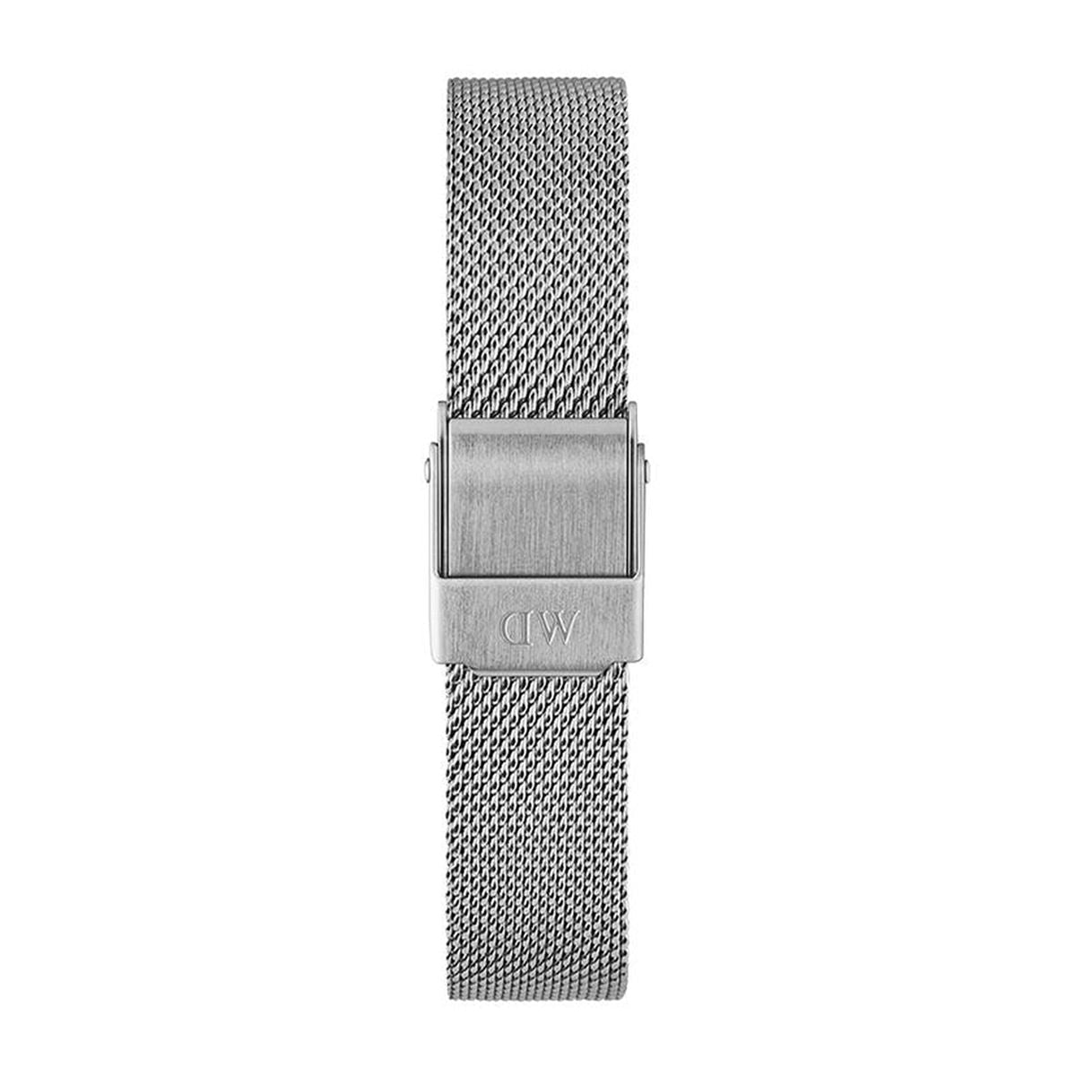  Shop Authentic Daniel Wellington Quadro Sterling White Dial Silver Mesh Strap Watch For Women - DW00100438 - Luxxuri