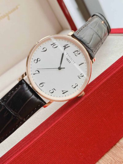  Shop Authentic Tissot T Classic Everytime White Dial Black Leather Strap Watch For Men - T109.610.36.032.00 - Luxxuri