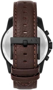  Shop Authentic Armani Exchange Outerbanks Chronograph Black Dial Brown Leather Strap Watch For Men - AX1732 - Luxxuri
