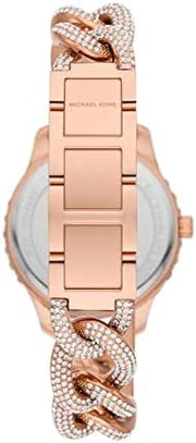  Shop Authentic Michael Kors Layton Multifunction Crystals Rose Gold Dial Rose Gold Steel Strap Watch for Women - MK4654 - Luxxuri