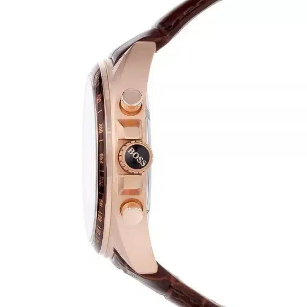  Shop Authentic Hugo Boss Driver Sport Chronograph Brown Dial Brown Leather Strap Watch for Men - 1513093 - Luxxuri