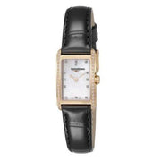  Shop Authentic Longines Dolcevita Diamonds Mother of Pearl White Dial Black Leather Strap Watch for Women - L5.258.8.87.0 - Luxxuri