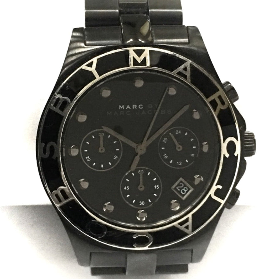  Shop Authentic Marc Jacobs Blade Chronograph Black Dial Black Steel Strap Watch for Women - MBM3083 - Luxxuri