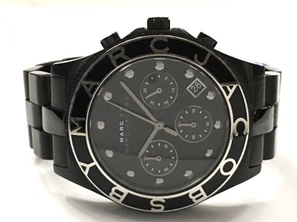  Shop Authentic Marc Jacobs Blade Chronograph Black Dial Black Steel Strap Watch for Women - MBM3083 - Luxxuri