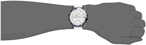  Shop Authentic Tommy Hilfiger Bank Chronograph White Dial White Rubber Strap Watch for Men - 1791723 - Luxxuri