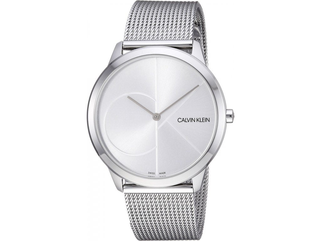  Shop Authentic Calvin Klein Minimal Silver Dial Silver Mesh Bracelet Watch for Men - K3M2112Z - Luxxuri