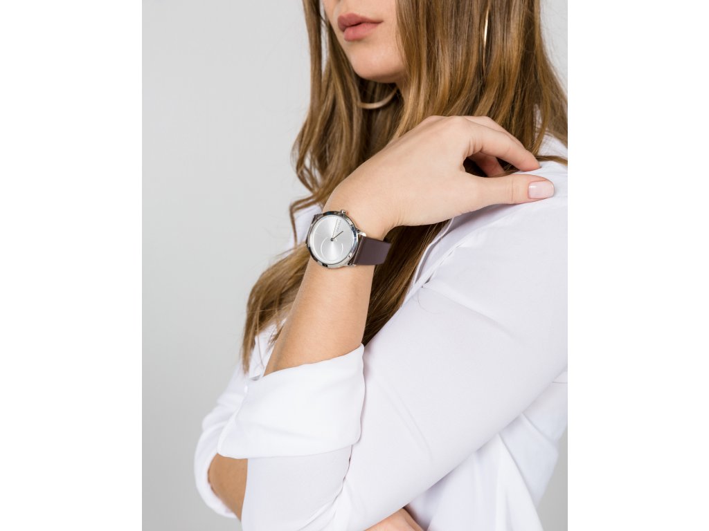  Shop Authentic Calvin Klein Minimal Silver Dial Brown Leather Strap Watch for Men - K3M221G6 - Luxxuri