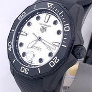  Shop Authentic Tag Heuer Aquaracer Professional 300 Automatic White Dial Black Rubber Strap Watch for Men - WBP201D.FT6197 - Luxxuri