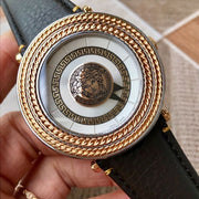  Shop Authentic Versace V Metal Icon Quartz Silver Dial Brown Leather Strap Watch For Men - VQL010015 - Luxxuri