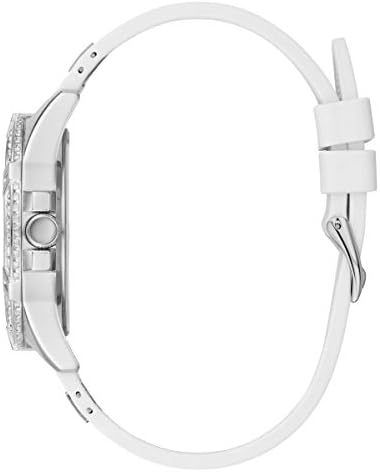 Shop Authentic Guess Frontier Diamonds Silver Dial White Rubber Strap Watch For Women - W1160L4 - Luxxuri