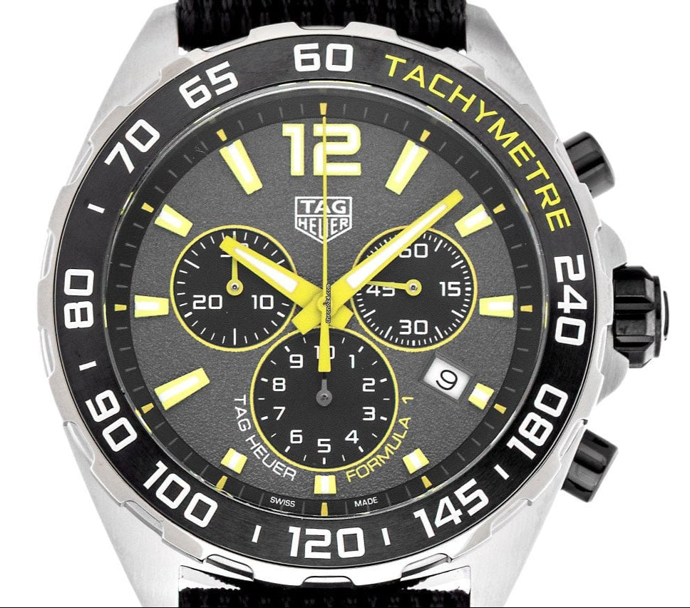  Shop Authentic Tag Heuer Formula 1 Chronograph Grey Dial Black Nylon Strap Watch for Men - CAZ101AG.FC8304 - Luxxuri