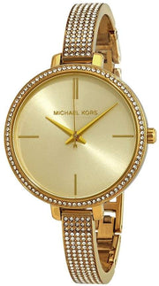  Shop Authentic Michael Kors Jaryn Quartz Gold Dial Gold Steel Strap Watch For Women - MK3784 - Luxxuri
