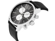  Shop Authentic Calvin Klein City Chronograph Black Dial Black Leather Strap Watch for Men - K2G271CX - Luxxuri