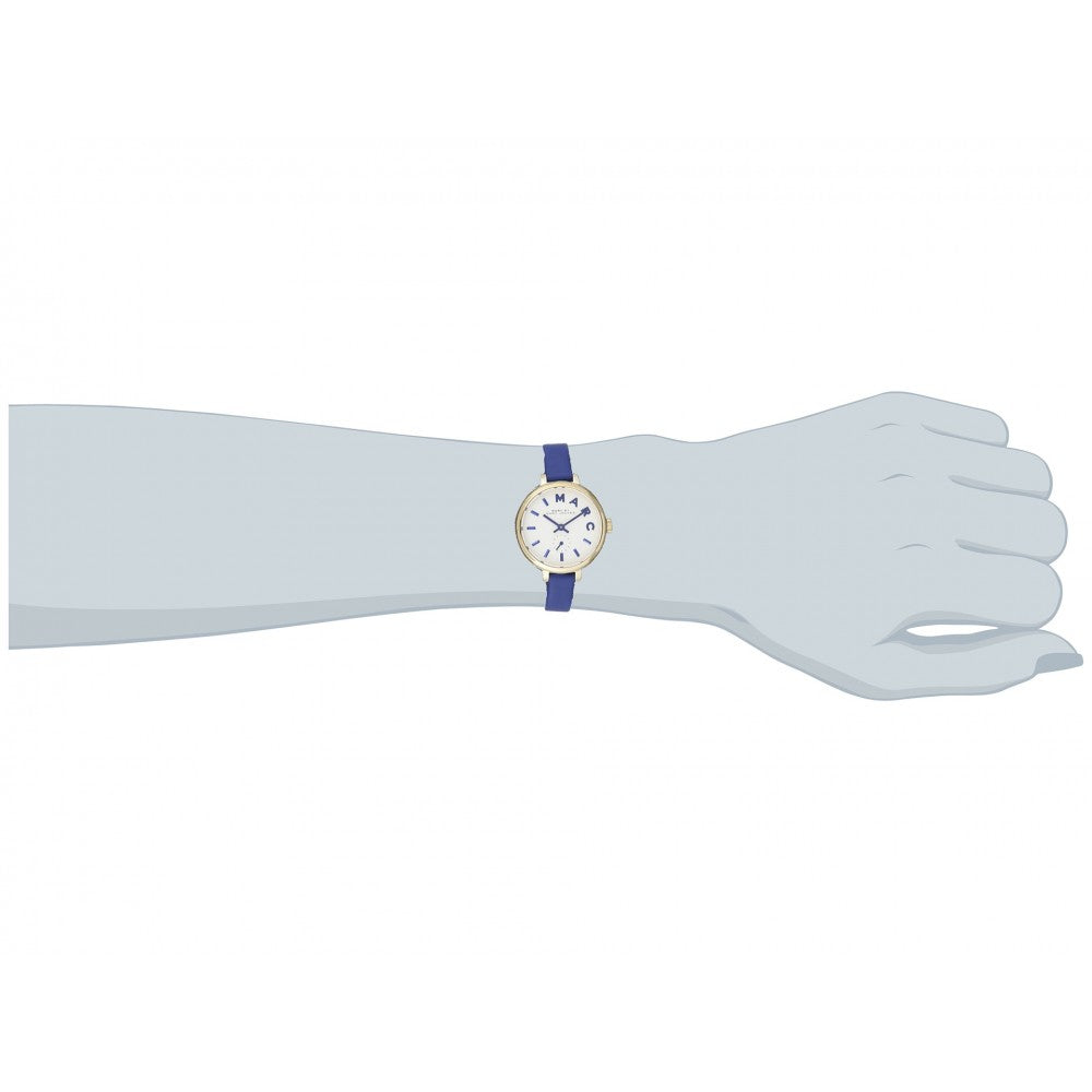  Shop Authentic Marc Jacobs Sally White Dial Blue Leather Strap Watch for Women - MBM1354 - Luxxuri