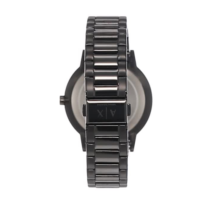  Shop Authentic Armani Exchange Cayde Analog Black Dial Black Steel Strap Watch For Men - AX2701 - Luxxuri