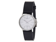  Shop Authentic Calvin Klein Post Minimal Silver Dial Black Leather Strap Watch for Men - K7622185 - Luxxuri