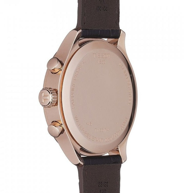  Shop Authentic Tissot Chrono XL Classic Silver Dial Brown Leather Strap Watch For Men - T116.617.36.037.00 - Luxxuri