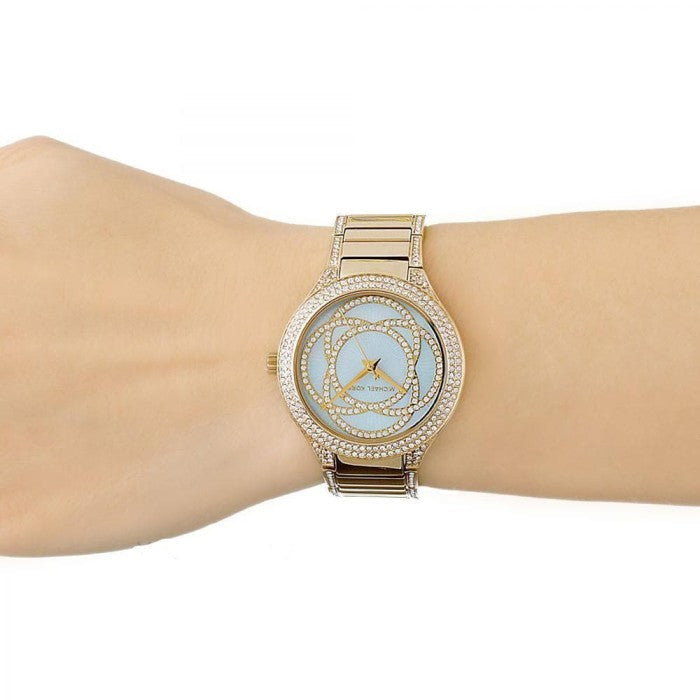  Shop Authentic Michael Kors Kerry Mother of Pearl Dial Gold Steel Strap Watch for Women - MK3481 - Luxxuri